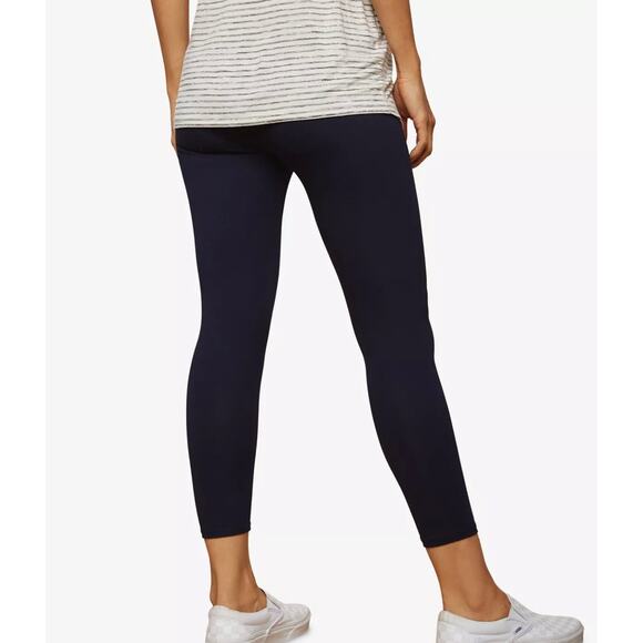 Motherhood Maternity Stretch Basic Layering Cropped Navy Legging Large - Picture 7 of 9